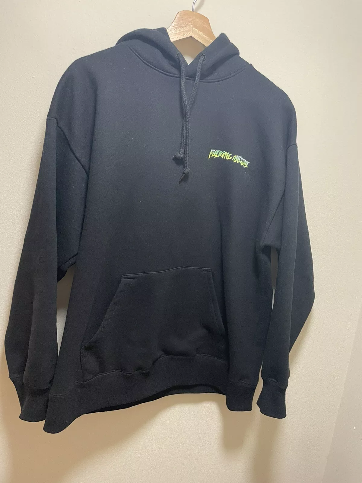 f*cking logo génial sweat à capuche noir supreme jason aneth grand patineur