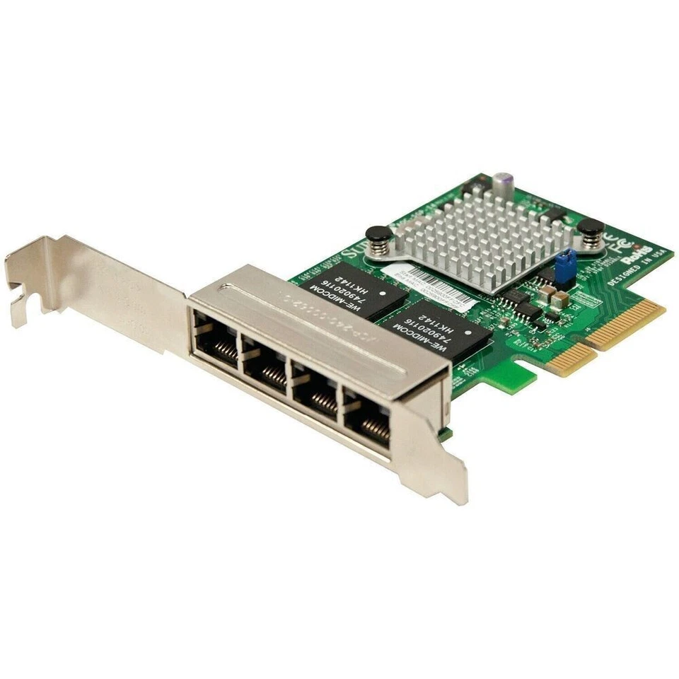 SUPERMICRO AOC-SGP-I4 (INTEL I350-T4V2) QUAD PORT Gigabit NIC w/BOTH BRACKETS - Image 4 of 4