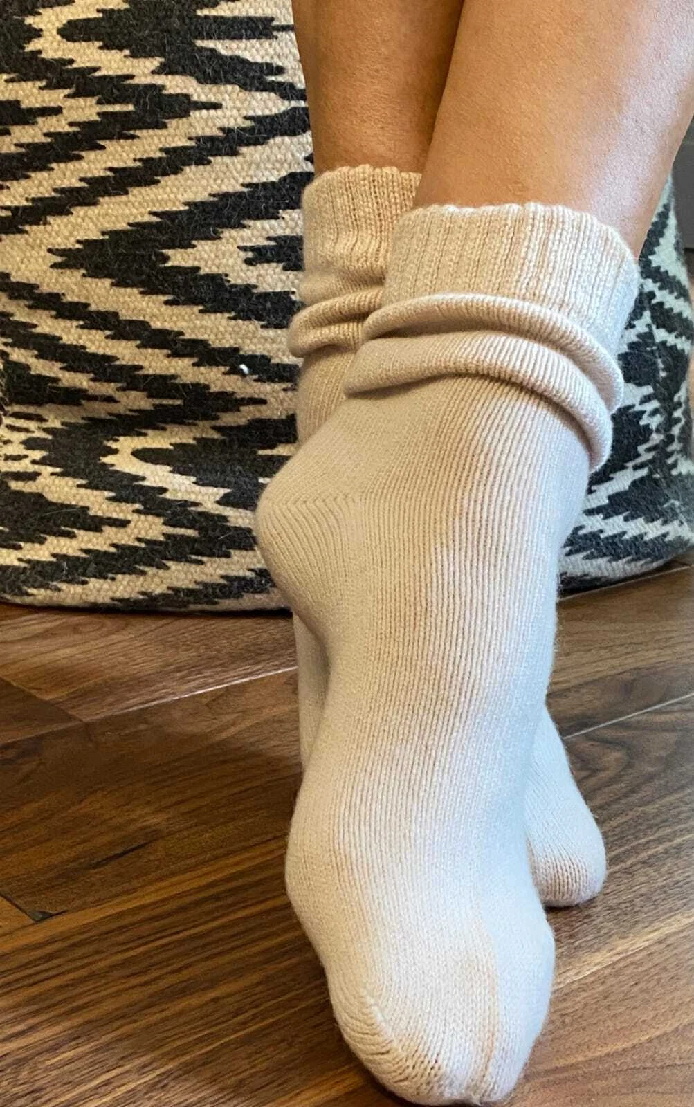 Cashmere Bed Socks Thermal Soft Thick Warm Cushioned Handmade %100 Cashmere