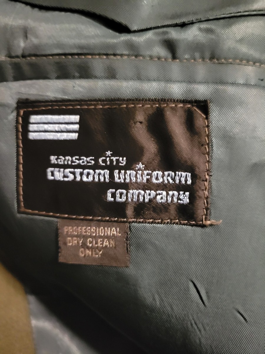 1980s Police Sheriff Men's Green Medium Reg Long 42/28 Gaberdine