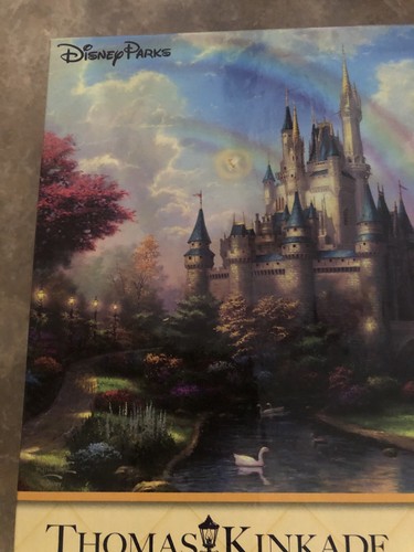 Disney Parks Kinkade A New Day At The Cinderella Castle 1000 Piece Puzzle - Picture 5 of 12