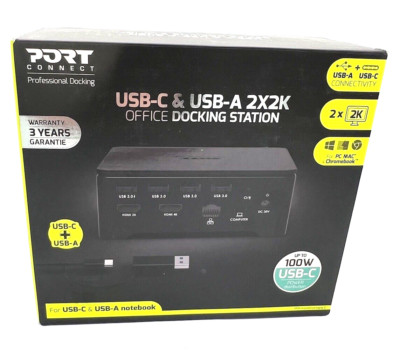 PORT Connect Office Docking Station 901908 -W-EU Dockingstation USB-C USB-A NEU
