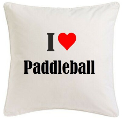 KISSENBEZUG I LOVE PADDLEBALL 40CMX40CM AUS MIKROFASER