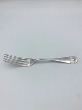 Frank W Smith Silver Company Dinner Fork-Shell Pattern, Engraved Gloucester Mass