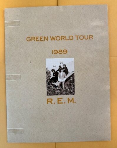 R.E.M. 1989 GREEN WORLD TOUR CONCERT PROGRAM BOOK MICHAEL STIPE REM - Imagen 1 de 7