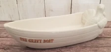 2024 Target Bullseye White Ceramic Turkey USS Gravy Boat Thanksgiving NEW