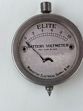 Early Manhattan electrical supply Co.  ELITE Pocket Voltmeter 0-10 Volt Pat 1910