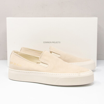 Common Projects Bumpy Slip On Light Beige Grey Nubuck Size 39