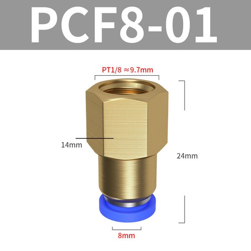 Pneumatic Straight Female Stud Hose Tube Inline Push Fit Connector Air Line BSP - Picture 12 of 24