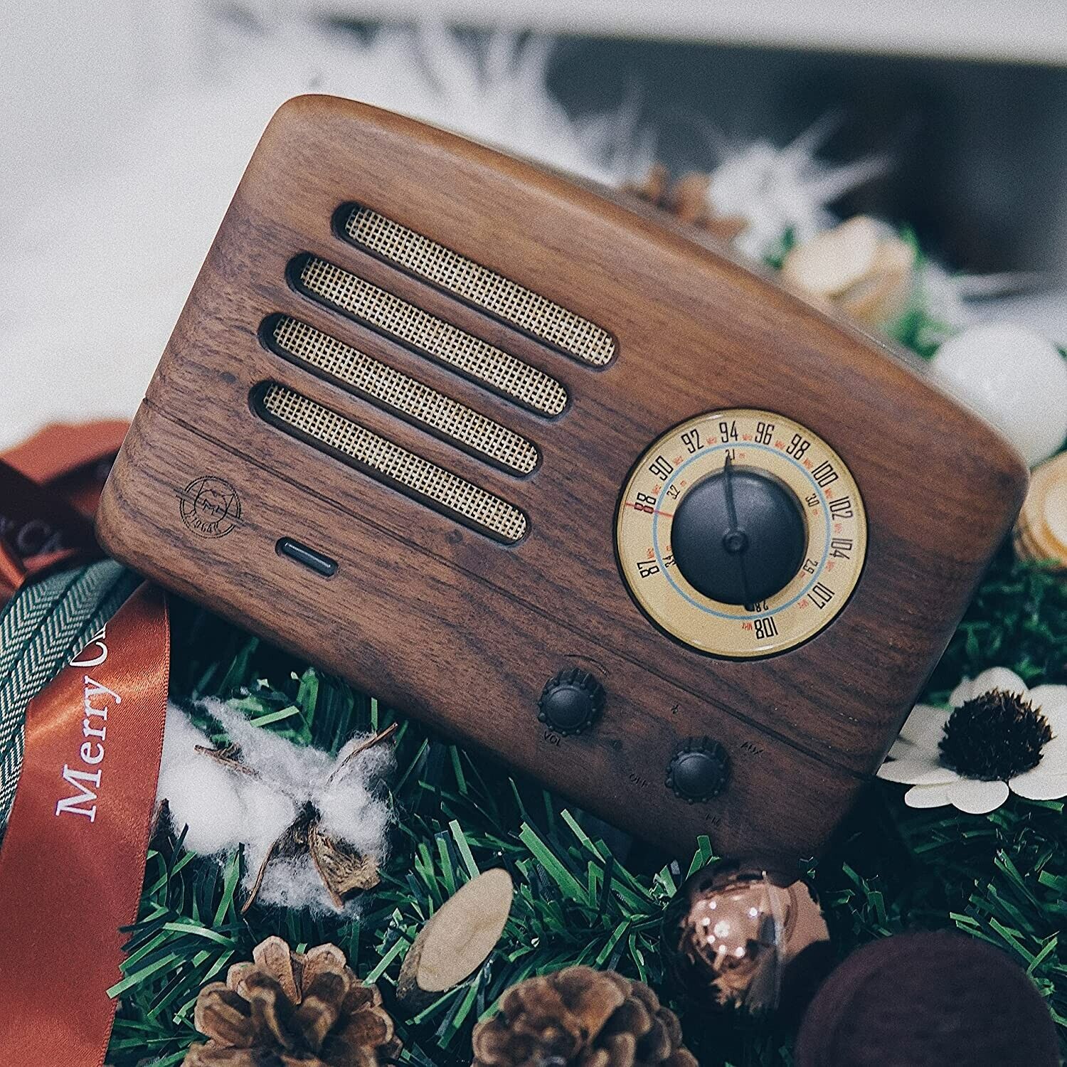 MUZEN OTR Wood and Utopia Retro Portable FM Radio Bluetooth Speaker