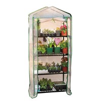 4 Tier Mini 63 Portable Greenhouse W/shelves Mini Green Plants House 4 Tier Mini 63 Portable Greenhouse W/shelves Mini Green Plants House