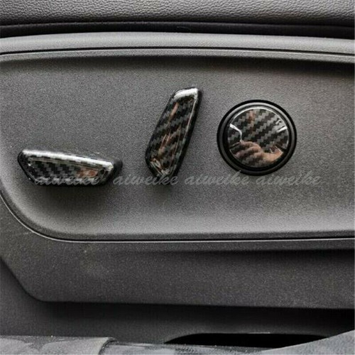 For Ford Escape Kuga 2020-2024 Carbon Fiber Seat Adjust Handle Button Cover Trim - Picture 4 of 7
