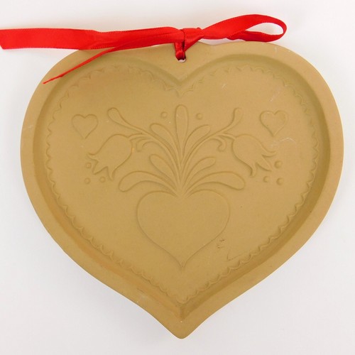 Valentines Day 1986 Brown Bag Art Heart  Shape Mold Tulip Vase Bow  Vintage - Picture 1 of 4