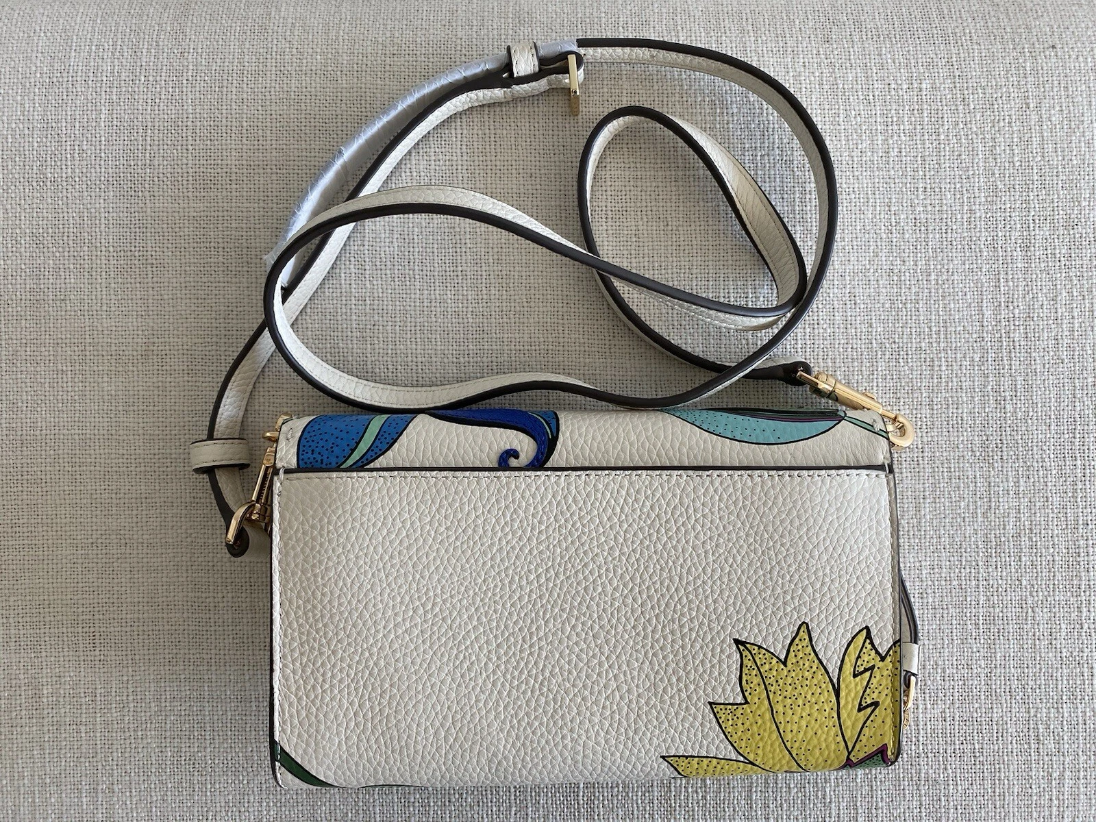 AUTENTICA BORSA A TRACOLLA TORY BURCH MC GRAW PORTAFOGLIO FLOREALE NUOVA CON ETICHETTE