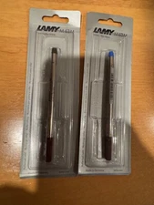 NEW LOT OF 2 LAMY ROLLERBALL Pen REFILL MADE IN GERMANY BLUE BLACK M 63 M MEDIUM
