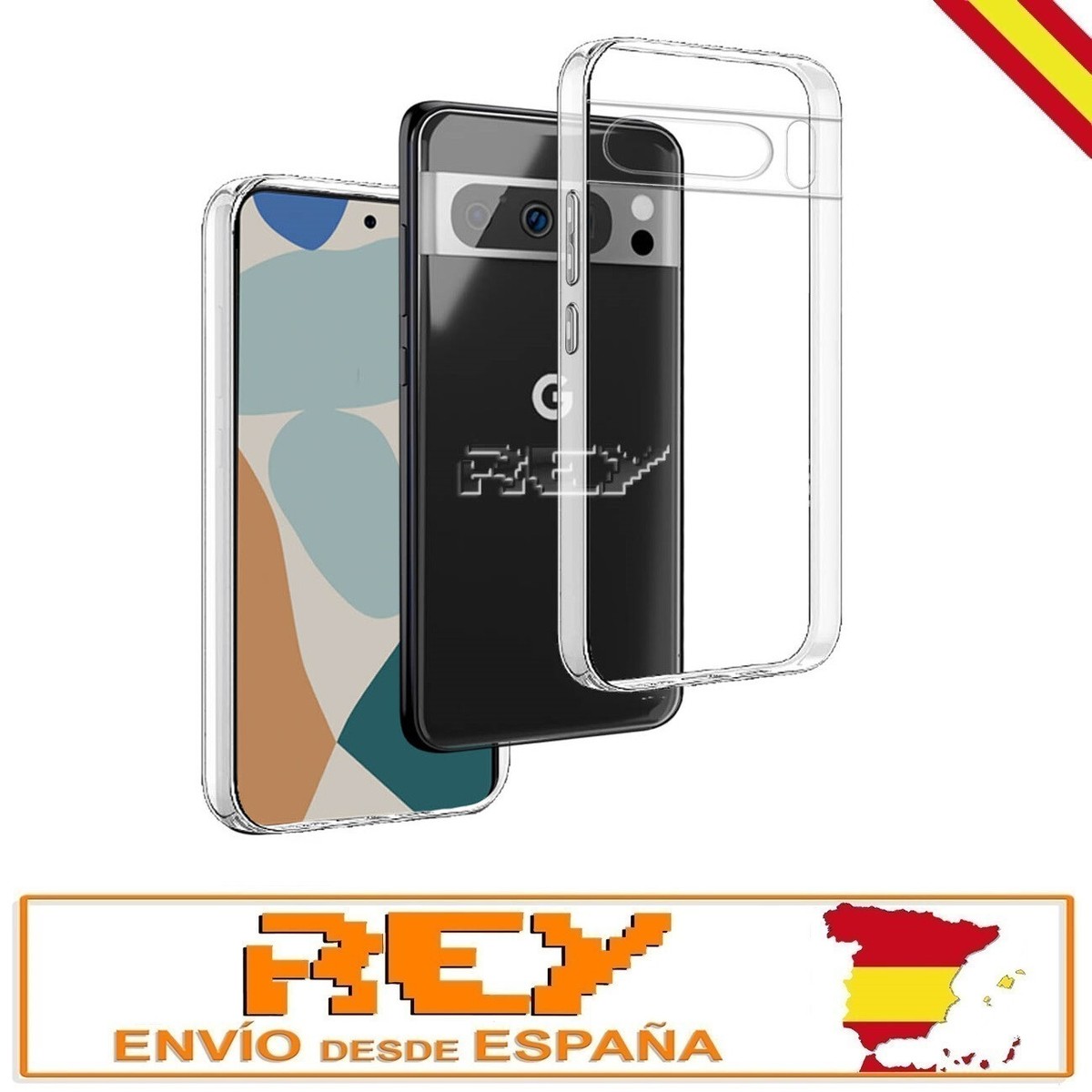 Pixel Remaster Funda Silicona Transparente Para Google Pixel 8A - La Casa De Las Pantalla 14 Pro