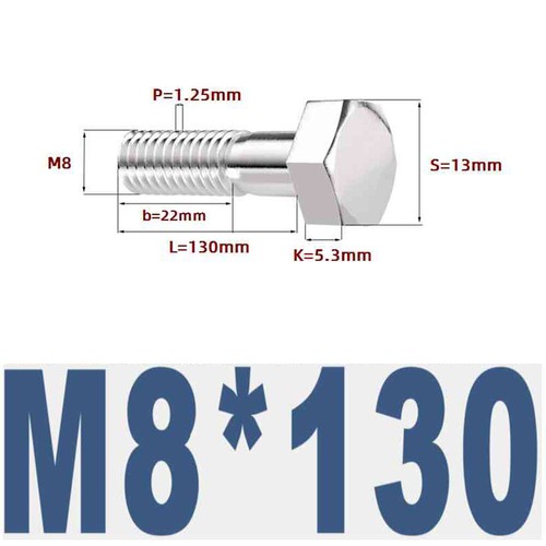 304 Stainless Steel External Hexagonal Half-Thread Screw Extension M6-M27 - Picture 43 of 195