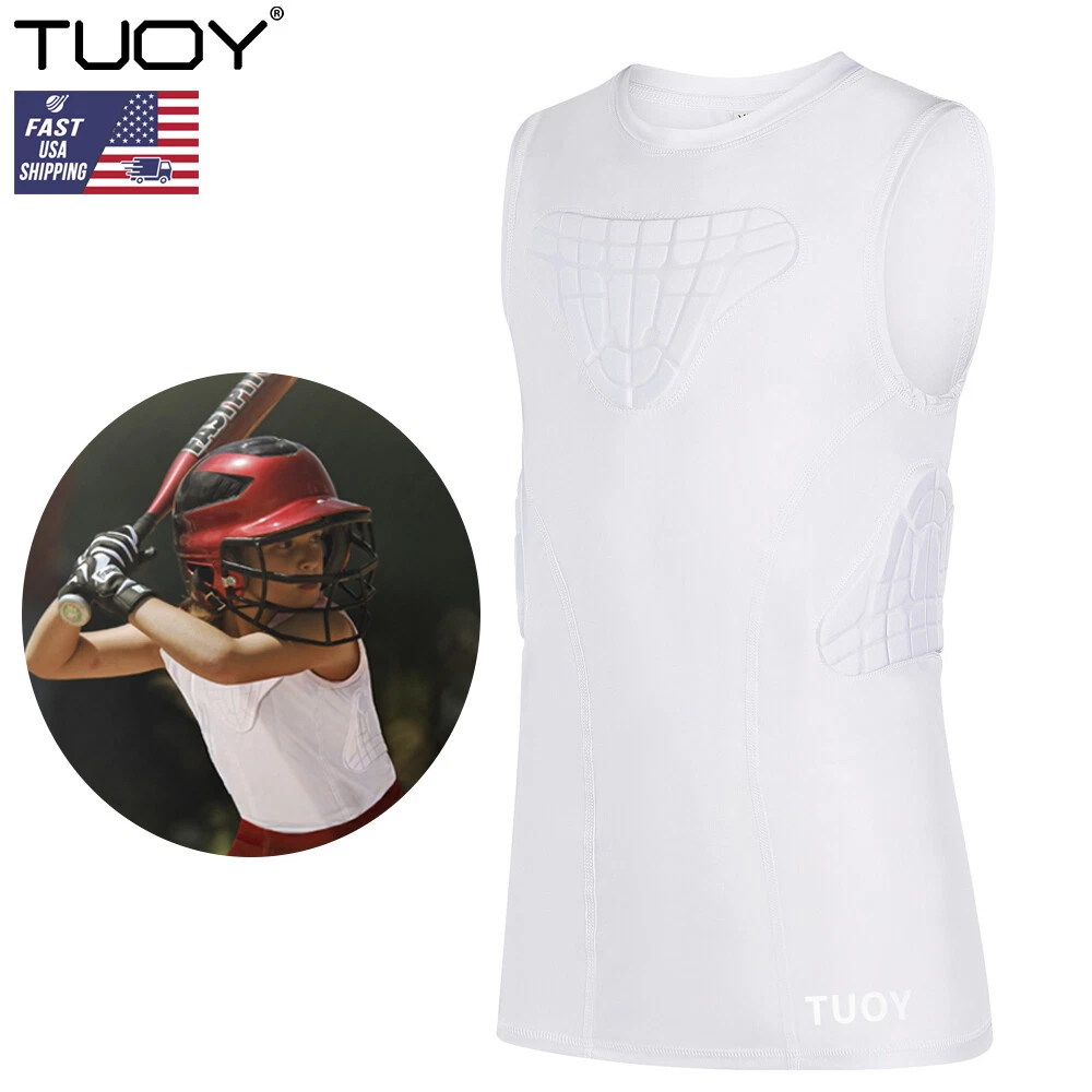 期間限定で特別価格 TUOY Youth Padded Heart Guard Compression Shirts Chest