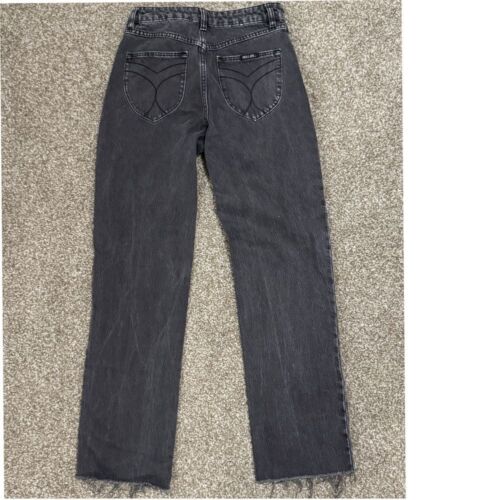 Rollas Classic Straight High Rise Reg Fit Jeans Vintage Schwarz Gr. Frey Saum 24 q - Bild 3 von 9
