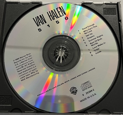 Van Halen - 5150 CD Warner Brothers VG+ Rock Sammy Hagar - Picture 3 of 3