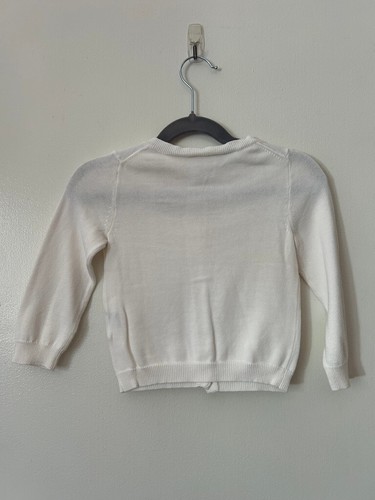 Crewcuts Girls White Cotton Cardigan (Size 3T) - 第 4/5 張圖片