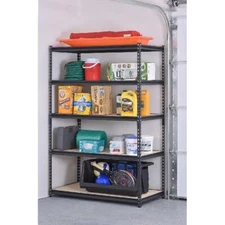 5 Shelf Heavy Duty Metal Muscle Rack, Garage Shelving Storage 48"W x 24"D x 72"H