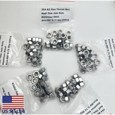 20PCS M8*0.75 304 Stainless Steel Hex Machine Screw Nuts