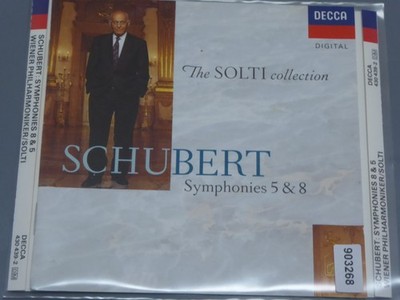 SOLTI schubert symph. 5&8 solti coll. VG/VG+ (CD Album, Classical, Decca)