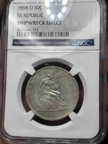 1858-O Seated Liberty Half Dollar — photo from the most recent tracked eBay sale