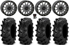 System 3 SB-5 Grey 14" Wheels 28" Cryptid Tires Kawasaki Teryx Mule