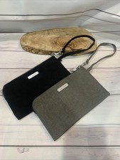  2 Baggallini Nylon Zip Around RFID Wristlet Wallet Clutch Bill Coin Card Slot