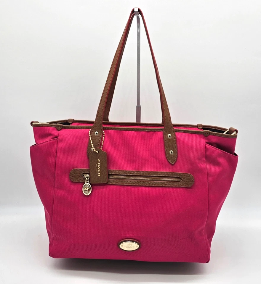 Coach Sawyer Ruby Red Diaper Women Shoulder/Top Handle Bag MISSING SECOND STRAP