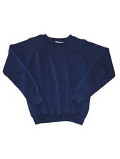 Vintage Gearing Up Sweatshirt Navy Raglan USA Made Blank Mens M 90s