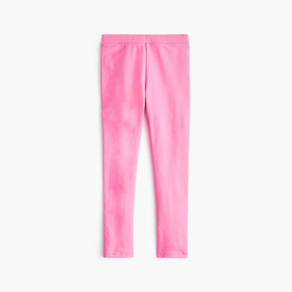 Crewcuts Girls Leggings 6-7 Cotton Blend Pink Elastic Waist Pull On Pants - Image 4 of 4