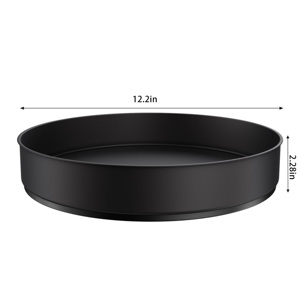 Lazy Susan Stainless Steel Black Spice Rack Turntable for Pantry ...