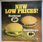 1983 McDonald's "Cheeseburger" Translite sign 21.75" X21.75 Advertising Display  — photo 1