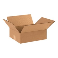 Flat Corrugated Cardboard Shipping Boxes 12 x 10 x 4 In Moving Mailing 25 Pack