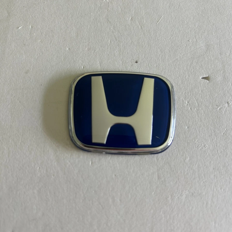 Emblema Honda cromado sobre azul para volante insignia deportiva Civic Accord Foto 2 de 3