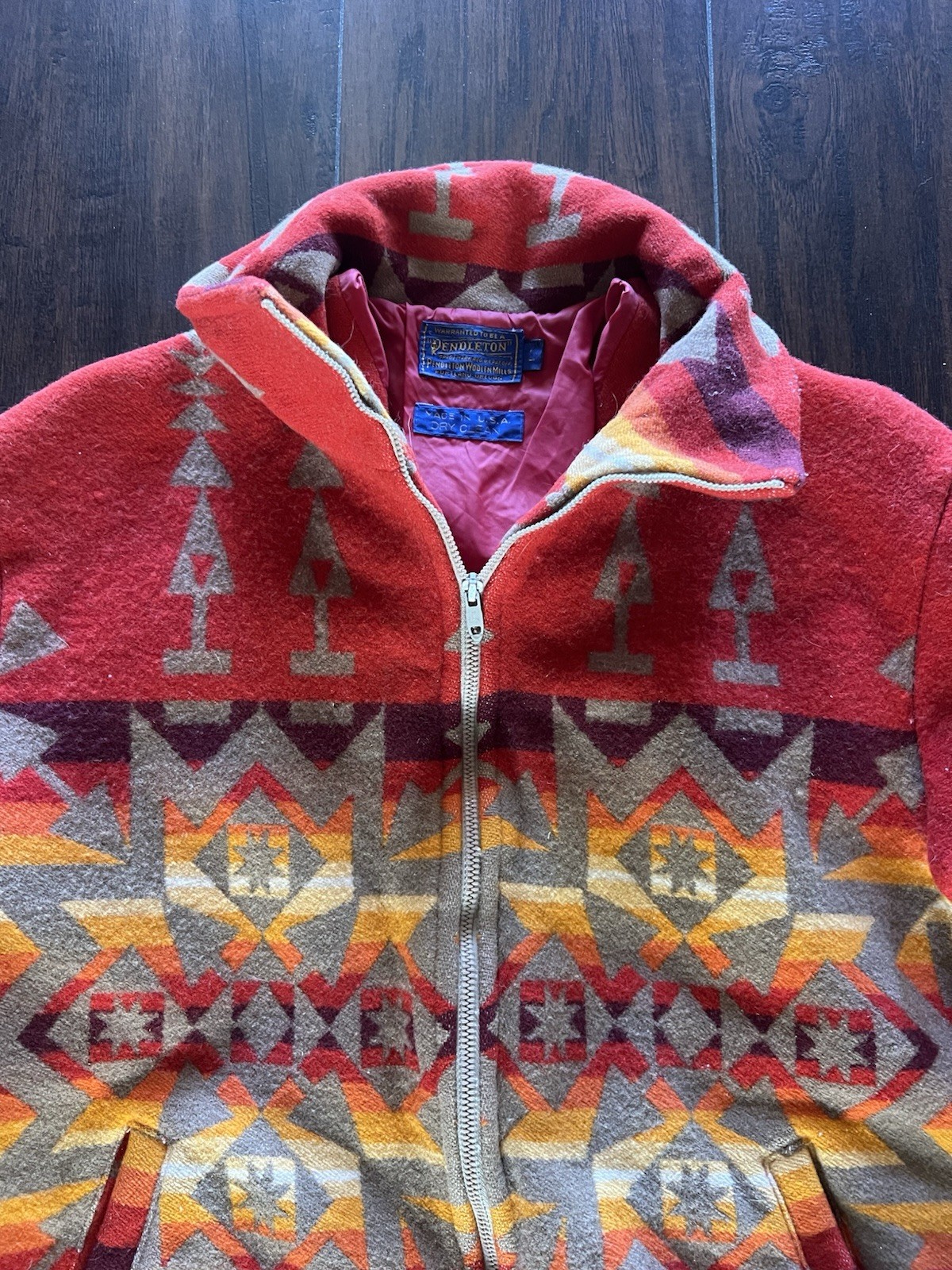 Vintage Pendleton Aztec 100% Wool Jacket Women’s … - image 4
