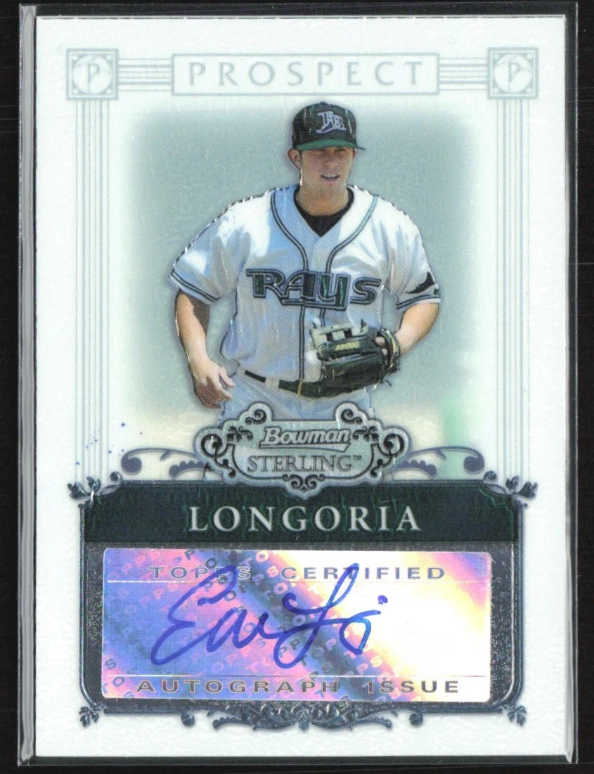 Evan Longoria Autographed Baseball Sports Trading Cards