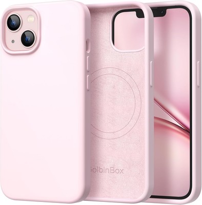 Magnetic for iPhone 13 Case & 14 Case, Compatible with Chalk Pink 