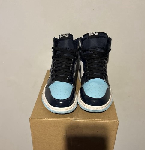 Nike Air Jordan 1 Alto UNC Patente talla 8.5 OG UNC Azul Frío Talla 7.5 UK - Imagen 4 de 7