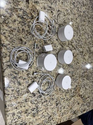 Google  Home Wi-Fi Mesh Router AC1200 System AC1304 - 4 Pack Including Cords