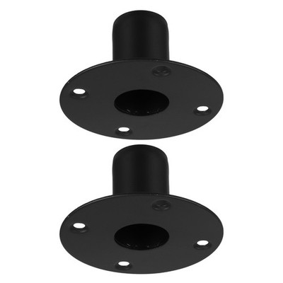2Pcs Durable Iron Speaker Stand Base Adjustable Mount Black for Stage Audio