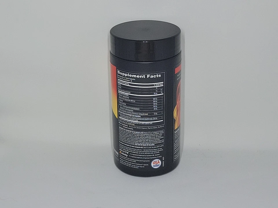 Hydroxycut Hardcore Líquido Calor Pérdida de Peso Suplemento Termogénico 60Ct Exp 9/26 Foto 2 de 2