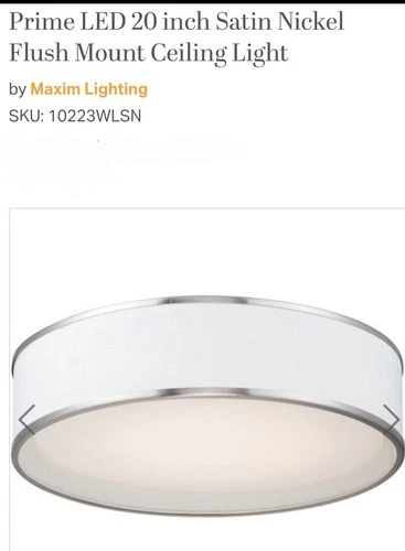 Maxim Lighting Prime LED  20" Satin Nickel Flush Mount Ceiling Fixture 10223WLSN - Picture 4 of 7