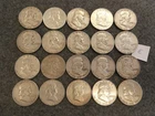 20 pc Franklin Half Dollar 90% Silver $10 face lot E  ships FREE
