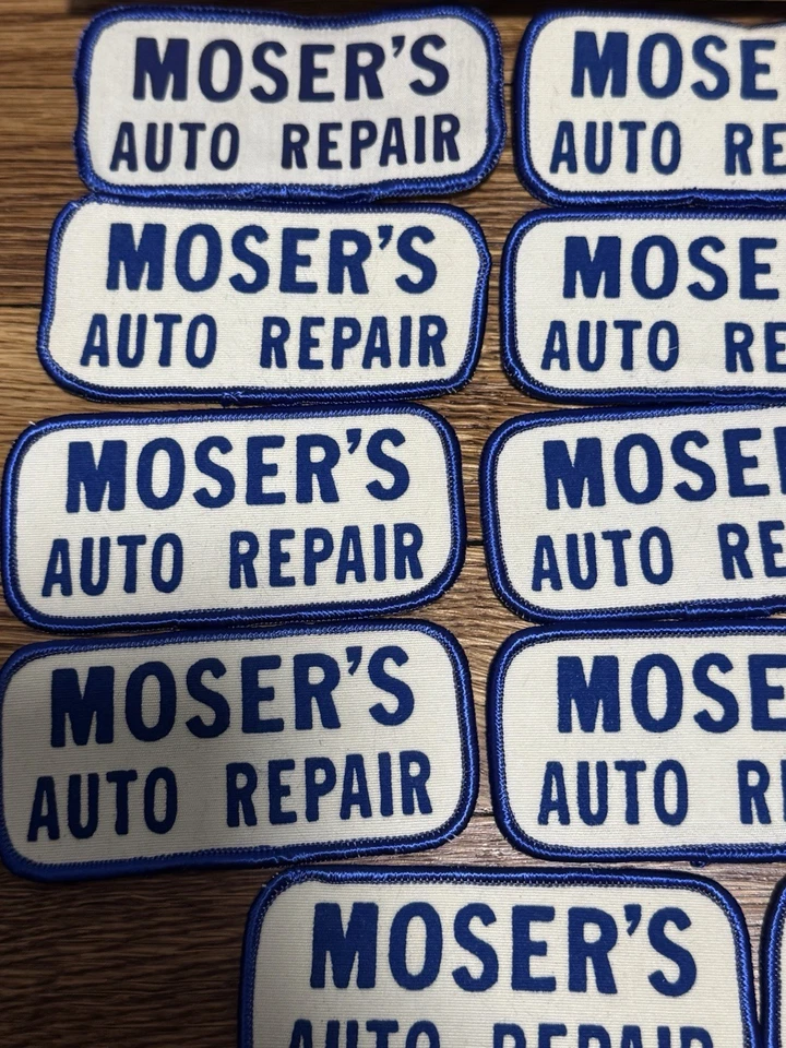14 parches de uniforme publicitario vintage para reparación de automóviles Moser’s Foto 2 de 3