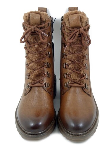 Botines De Mujer Invernales Acolchados De Cuero Marrón Tacón Medio 5 CM TAMARIS - Imagen 5 de 7