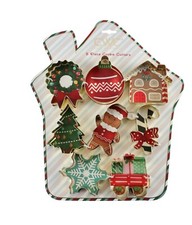 Cook With Color 8-Piece Gold Stainless Steel Holiday Cookie Cutters New